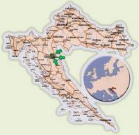 mapa Plitvice Chorvatsko